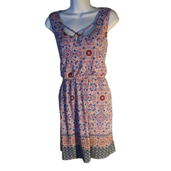 Trixxi Multi color Graphic Dress L juniors - Picture 1 of 8